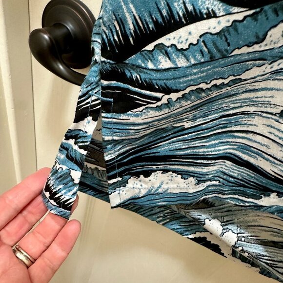 New Cooke Street Shirt Men's Size XL Ocean Waves Hawaiian Islands Button Down - Picture 6 of 13
